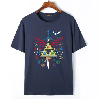 

Flevans The Legend of Zelda Print Men Summer Short Sleeve T-shirt Mens Cotton O Neck T Shirt Fashion Tops Tees