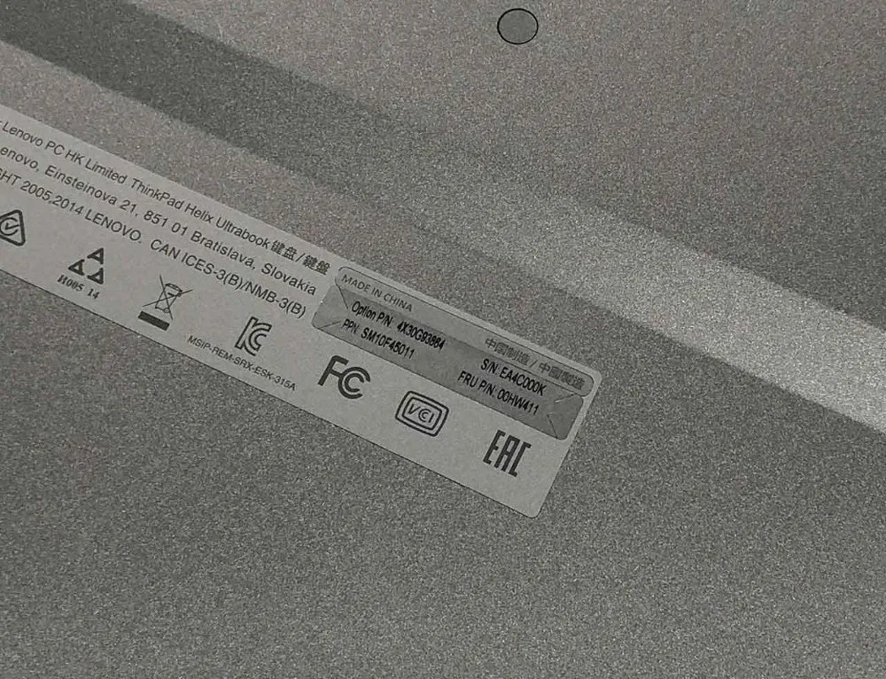 全新联想Helix Ultrabook 键盘底座 For ThinkPad X1 Helix(Type 20CG, 20CH) Laptop FR FRA FRU 00HW411 4X30G93864 SM10F58161AA