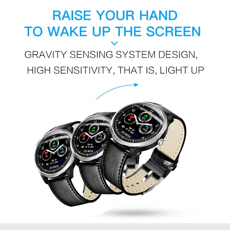 Najtaniej LIGE ekg PPG smart watch tętna monitor ciśnienia krwi inteligentny zegarek ekg uśpienia monitora smartwatch fitness z nadajnikiem Android IOS