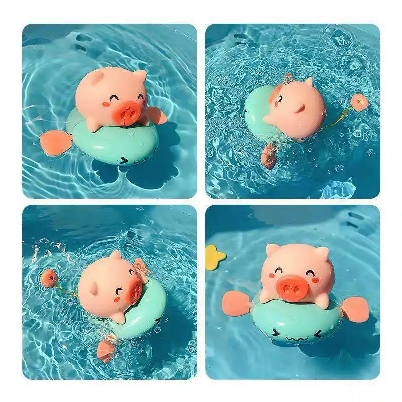 Baby & Toddler Toys Baby Bath Clockwork Toys Cute Cartoon Pig Kids Plastic Funny Shower Water Spray Gadget  Beach Swim Floating Wound-up Chain Toys baby toddler toys by age	
