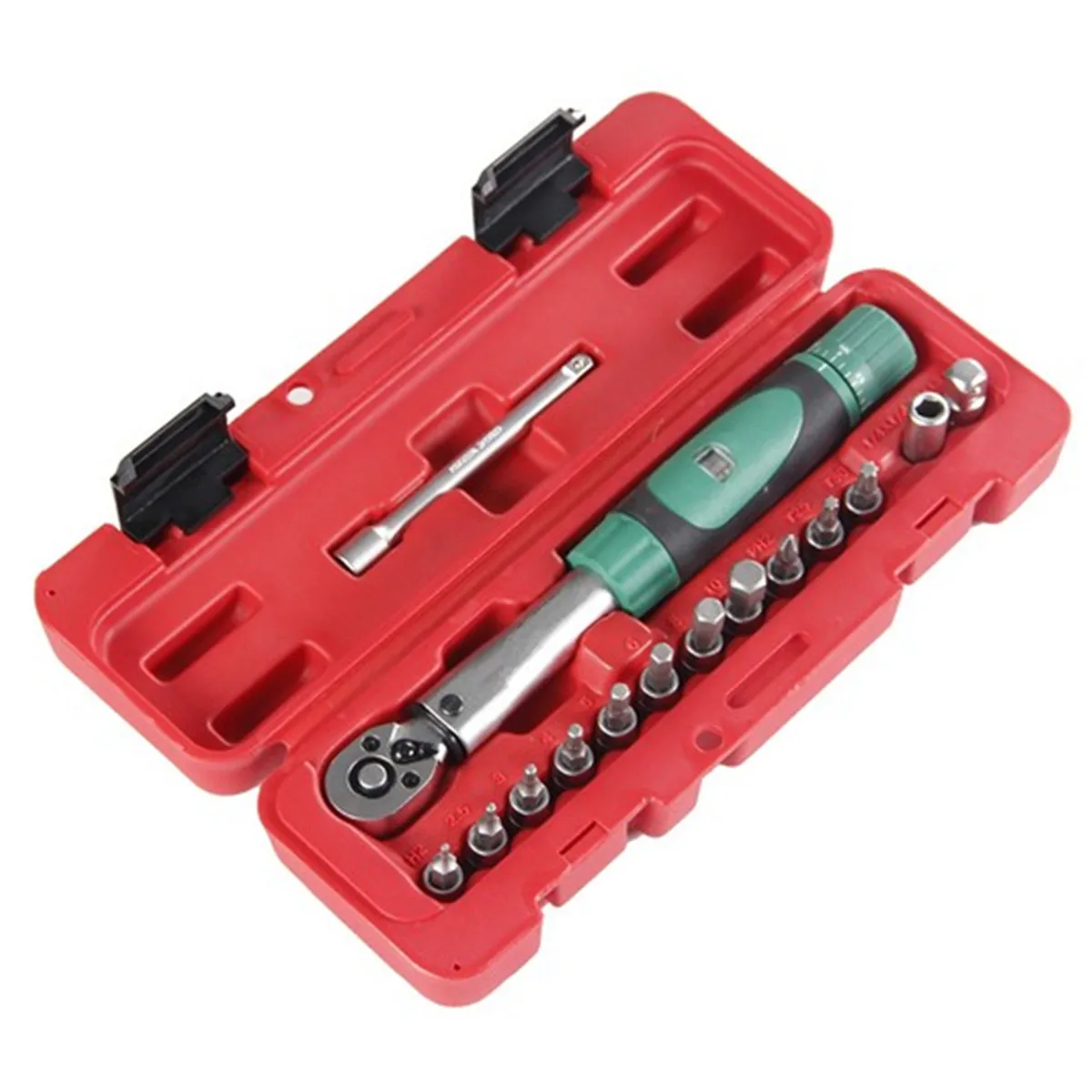 

Torque Wrench Key Ratchet Spanners Combination XITE 15 in 1 1/4" 2-20Nm Torque Wrench Socket Repair Tools Set For Bicycle Bike