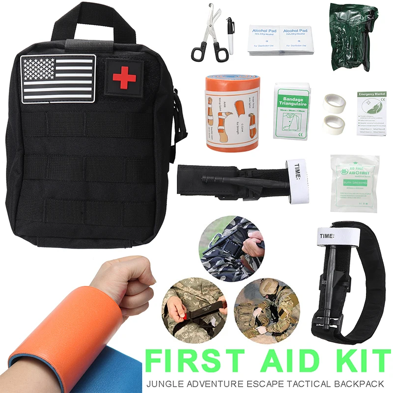 

First Aid Kit Bag Outdoor Camping Hiking Adventures Bag Lifesaving Survival Emergency Medical Supplies Organizer Storage Bag