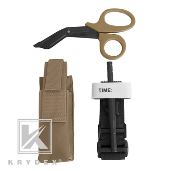 

KRYDEX 3 in 1 Tourniquet & EMT Shear Kit Outdoor Hunting Tactical First Aid Medical Trauma 7.25" Scissor Tourniquet MOLLE Pouch