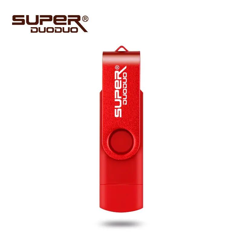 Лучший USB флеш-накопитель для Android, смартфон, 64 ГБ, флешка, 32 ГБ, OTG флеш-накопитель, металлическая карта памяти, 16 ГБ - Цвет: red