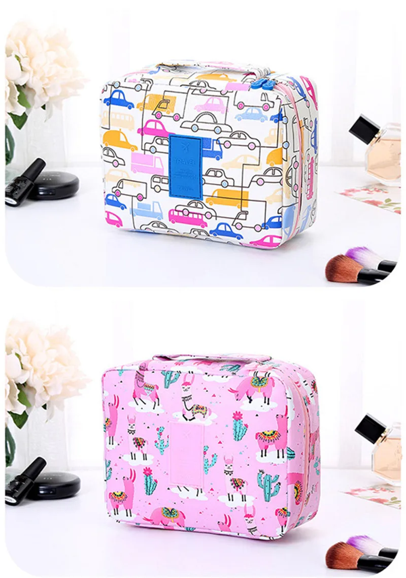 Cosmetic Bag Bathroom Travel Makeup Bag Organizer Neutral Make Up Box Neceser Beauty Case Hanging Toiletry Bag