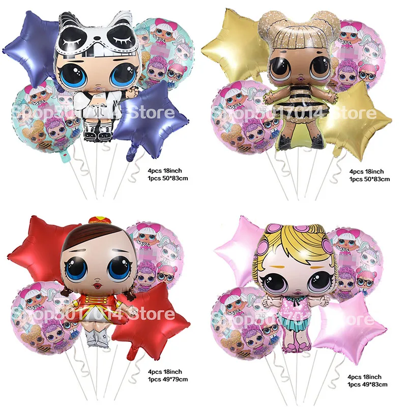 

5pcsHot style surprise doll LOL aluminum balloon bar birthday party decoration wedding decoration balloons