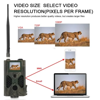 

2G Celluar Hunting Trail Camera SMS MMS SMTP Email 16MP 1080P Photo Traps Night Vision Wildlife Infrared Cameras HC330M