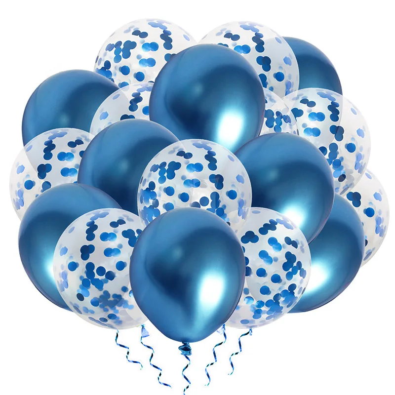 blue mixed 20 шт смешанные золотые серебряные чернила синий Свадебный шар День рождения стол для украшения детского душа мальчик девочка украшения для девичника поставки - Цвет: blue mixed