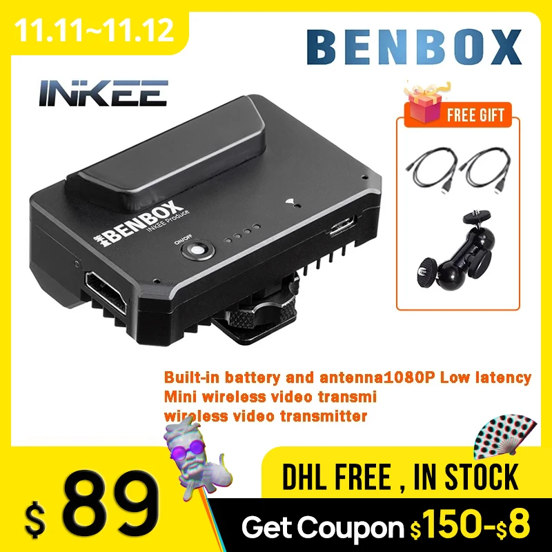 BENBOX Двухканальный беспроводной 5G 1080P мини HDMI устройство передачи видео