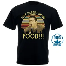 Joey Friends Joey не делится едой Винтажная футболка Черная Хлопковая мужская S 4Xl