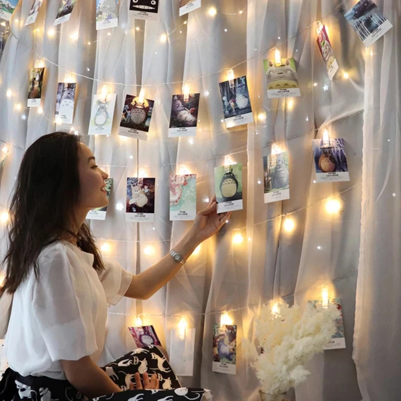 

1/2M LED Photo Hanging Clips String Light Photo Collage Display Led Twinkle Light Clip Home Bedroom Wall Decoration Picture Card