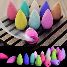 20 конусов/упаковка конусов для благовоний с обратным потоком, ароматизатор для окружающей среды, домашний ароматизатор, цветные конусы для благовоний с дымовым Шалфеем и башней