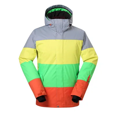 Хороший мужской зимний костюм одежда зимняя спортивная одежда для сноубординга 10K водонепроницаемая ветрозащитная пропускающая воздух лыжная куртка+ штаны для сноуборда - Цвет: Picture jacket