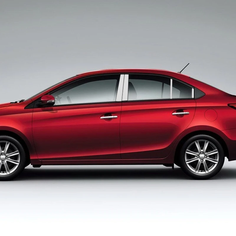 8/16pcsCar Стайлинг Колонка Стикеры для Toyota Vios XP150 2013- оконная накладка передний и задний кузова украшения хром аксессуар