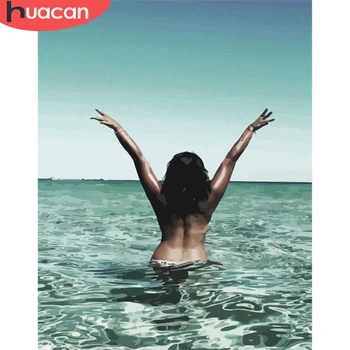 

HUACAN Paint By Number Figure DIY Pictures By Numbers Kits Drawing On Canvas Hand Painted Painting Girl Gift Home Decoration