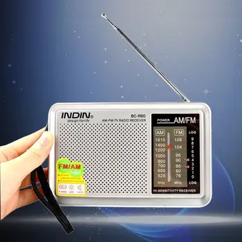 

Portable Pocket AM/FM Radio Receiver FM 76-108 AM 530-1600 KHz Built in Speaker AM/FM World Radio Receiver Telescopic antenna