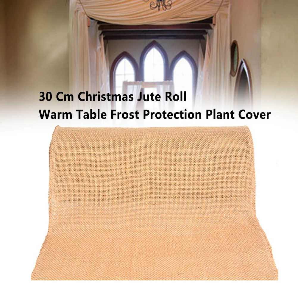 

30 Cm Shelter Plant Cover Jute Roll Anti Cold Winter Garden Christmas Decorative Warm Protective Frost Protection Wedding Party