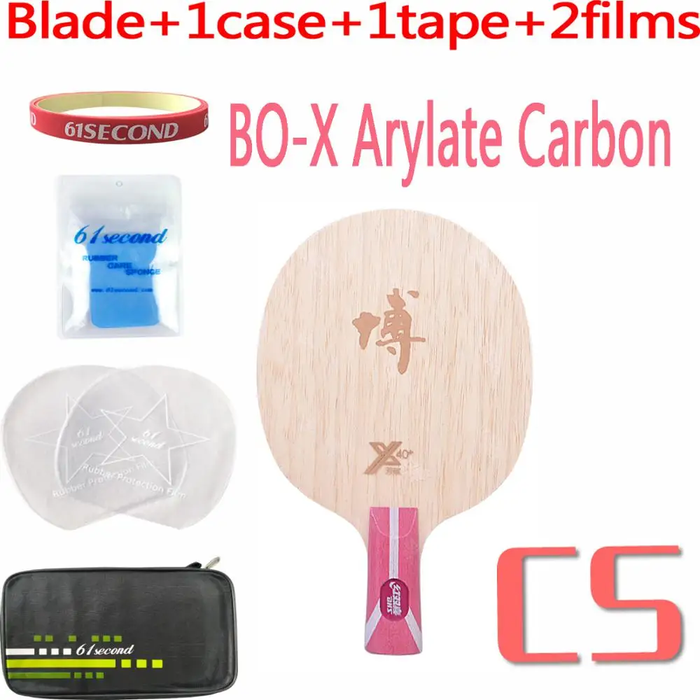 BO-X ALC CS case DHS Новинка Hurricane BO 2X Hurricane B2X B2-X Fang Bo 2 X Arylate Carbon ALC ракетка для настольного тенниса ракетка для Пинг-Понга Летучая Мышь - Цвет: BO-X ALC CS case