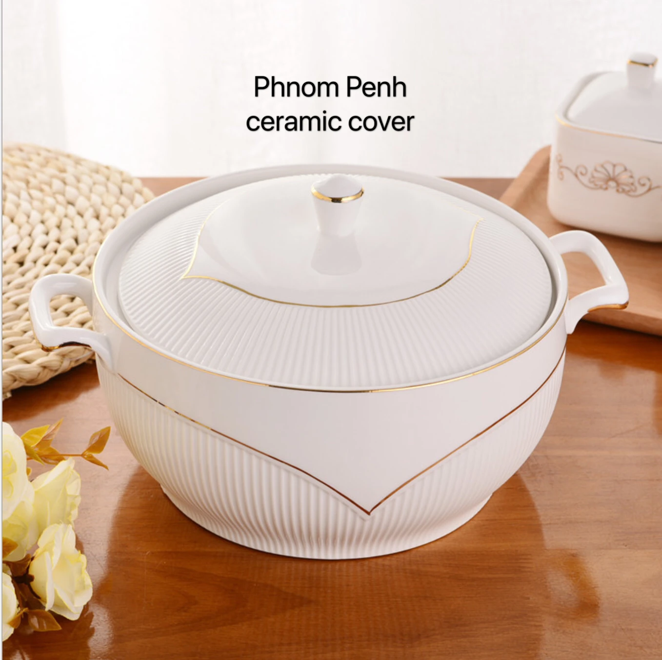 Gold ceramic cover