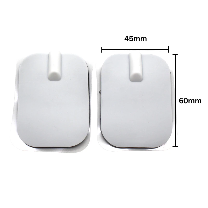 2mm Plug 6x4.5cm TENS Machine / Muscle Stimulator Massager Muscle Slimming Massage Patch Silicone&Gel Electrode Pad 20/50pcs