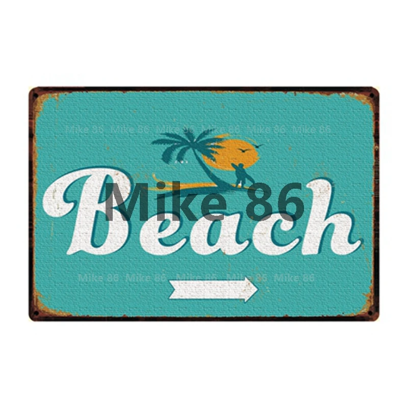 [Mike86] Добро пожаловать в TIKI BAR ALOHA летний лагерь металлический знак оловянный плакат домашний Декор Бар настенная живопись 20*30 см размер DD-16 - Цвет: y-2522