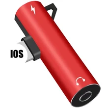 2 в 1 аудио наушники зарядка двойной адаптер сплиттер для iPhone XR XS X 7 8 Plus для 3,5 мм разъем для наушников AUX кабель Разъем