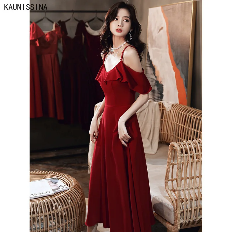 

A-line Evening Dress Sexy Spaghetti Strap Banquet Prom Dress Gowns Long Backless Evening Dresses Vestidos de fiesta de noche
