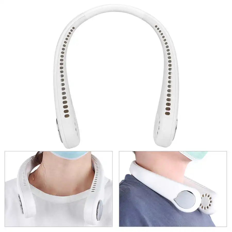 

Mini USB Portable Fan Neck With Rechargeable Battery Ultra quiet wind Wearable Fan handheld Air Cooler Conditioner for Room