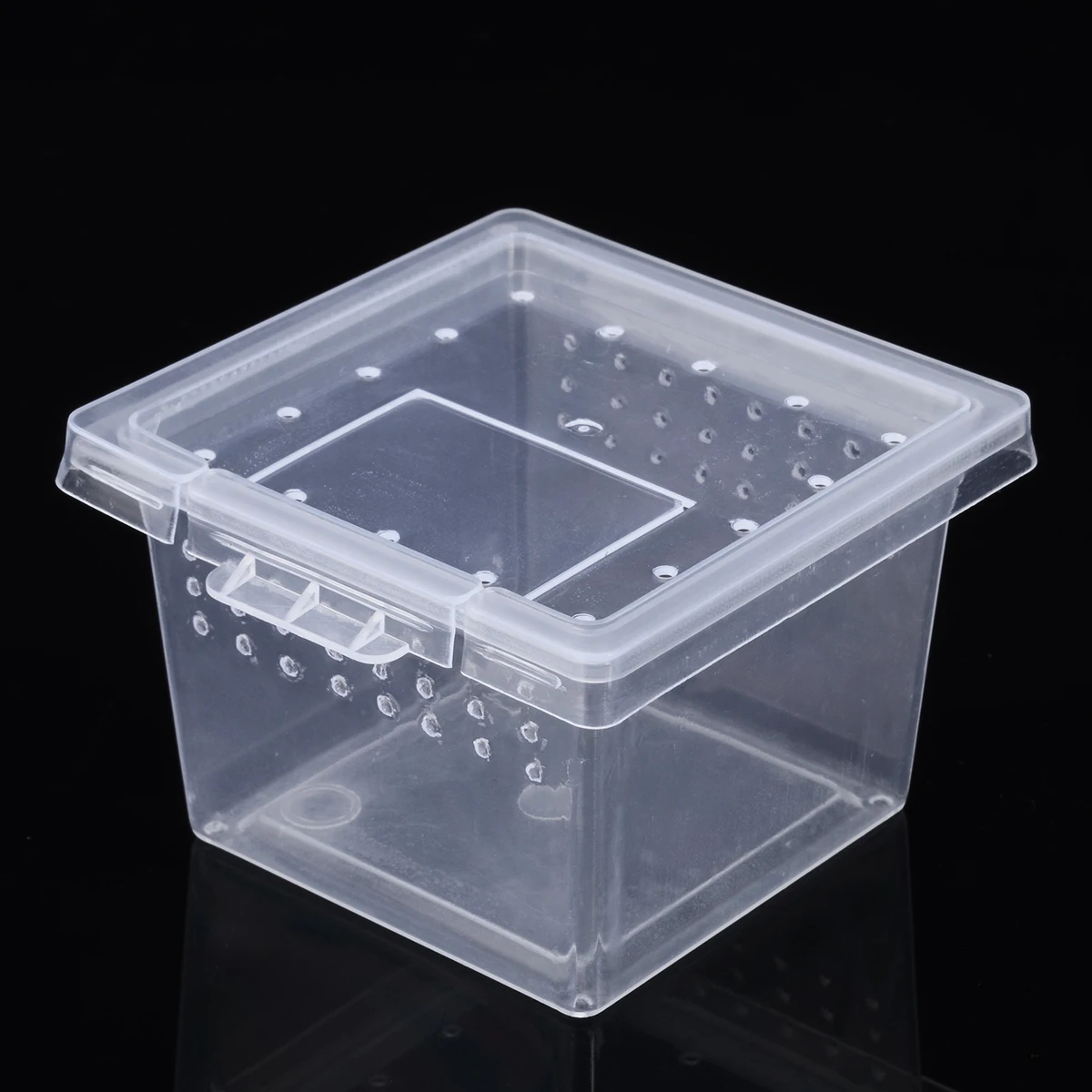 Clear Plastic Insect Reptile Box Spider Snake Transport Breeding Feeding Case