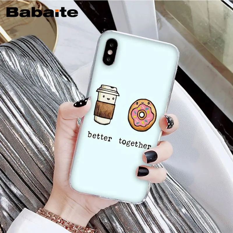 A4 Babaite BFF лучшие друзья бургер и картофель фри еда роскошный высокий-протектор на конце чехол для iPhone X XS MAX 6 6S 7 7plus 8 8Plus 5 5S XR - Цвет: A4