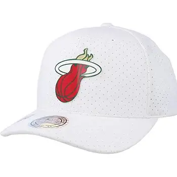 

Mitchell & Ness Miami Heat INTL309 Ace White 110 Curved Flexfit Snapback Cap One Size