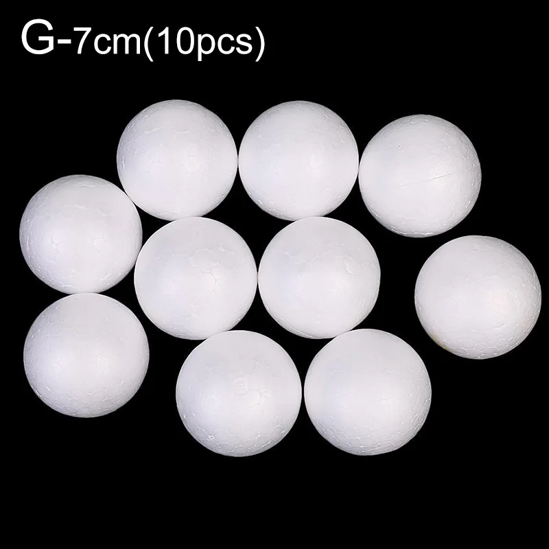 10/50/100PCS DIY Round Styrofoam Balls Christmas Ball White