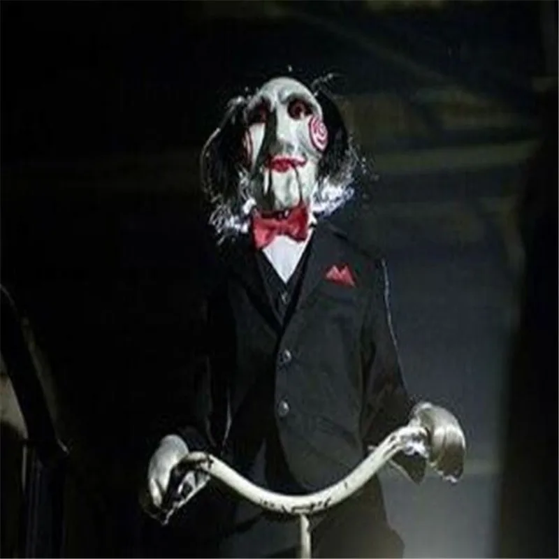 

Horror Halloween Carnival Party Cosplay Billy Jigsaw Electric Saw Puppet Mask Masquerade Costume Prop Popular Masquerade Mask