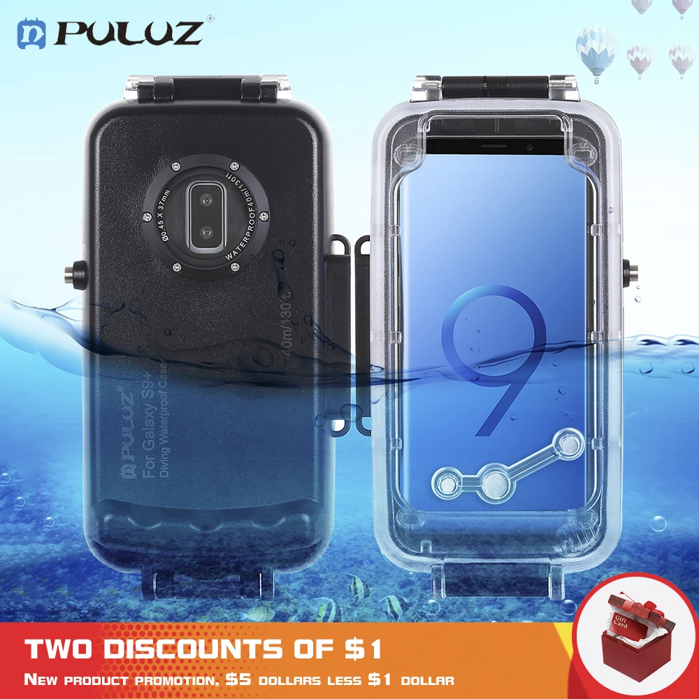 

PULUZ 40m Waterproof Diving Housing For Galaxy S9+/ S9 Huawei Android 8.0.0 P20 Photo Video Taking Underwater Cover Case