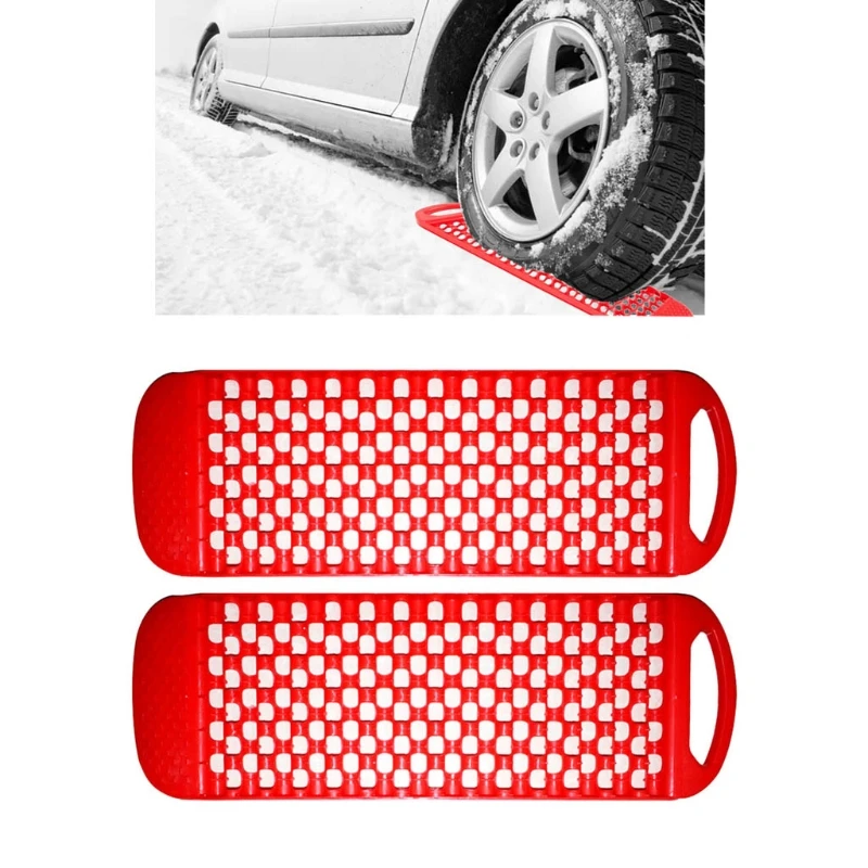 2pcs Vehicle Rescue Recovery Board Track Sand Mud Snow Ladder Ramps