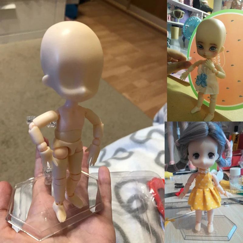 1/12 BJD Обнаженная кукла Детские куклы игрушки подвижные 15 см мини детские фигурки игрушки макияж кукла DIY кукла шарнир тело с подставкой,игрушки куклы игрушки для девочек кукла холодное сердце лол кукла лол