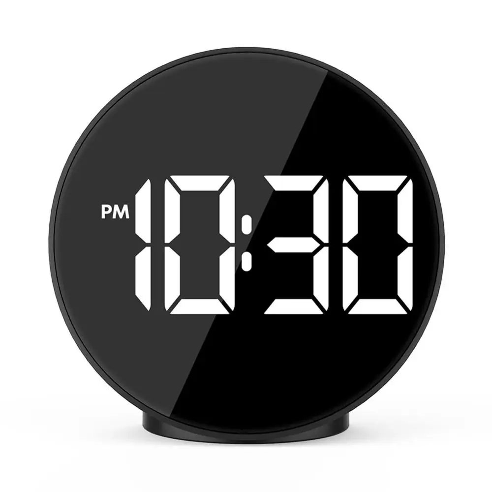 

Led Digital Alarm Clock Bedside Alarm Clocks Temperature Display Adjustable Night Mode Brightness USB Port And Battery Powered