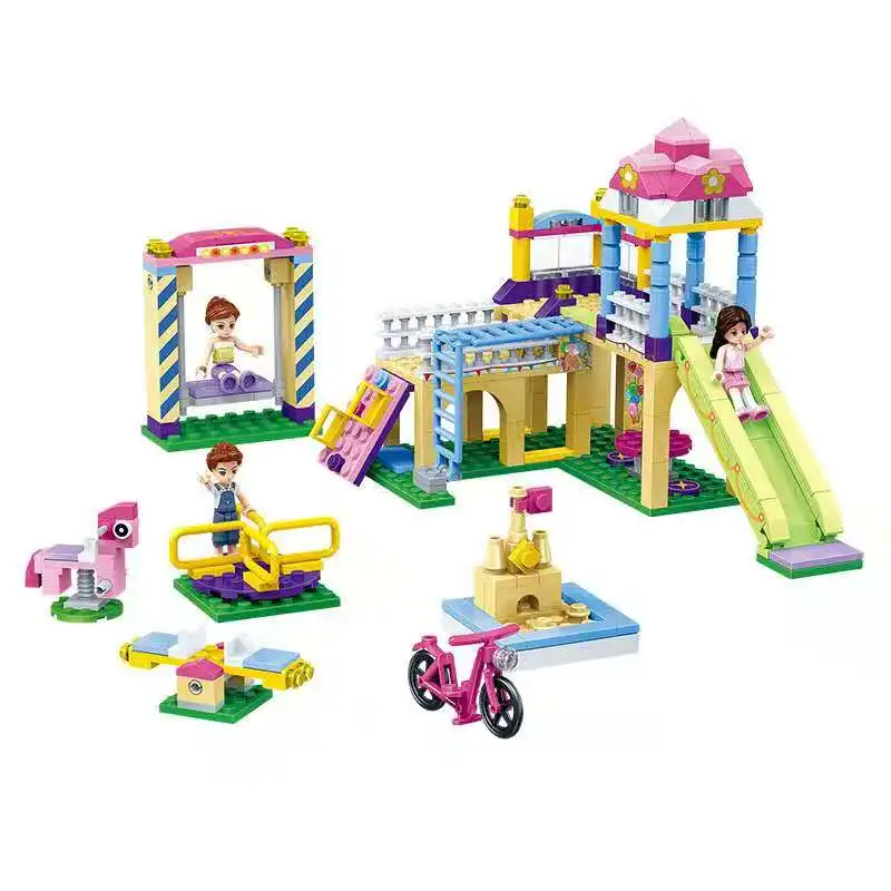 

GUDI 9604 Modern Girl Series Crazy Playground Building Blocks Kids DIY Educational Bricks Play Game Toys Gift