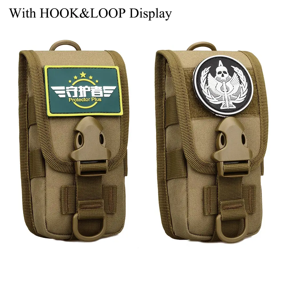 Tactical Tool Package Waerproof Nylon 5.8 Inch Full-Cover Mobile Phone Case Outdoor Sports Running Trekking Small Crossbody Bags