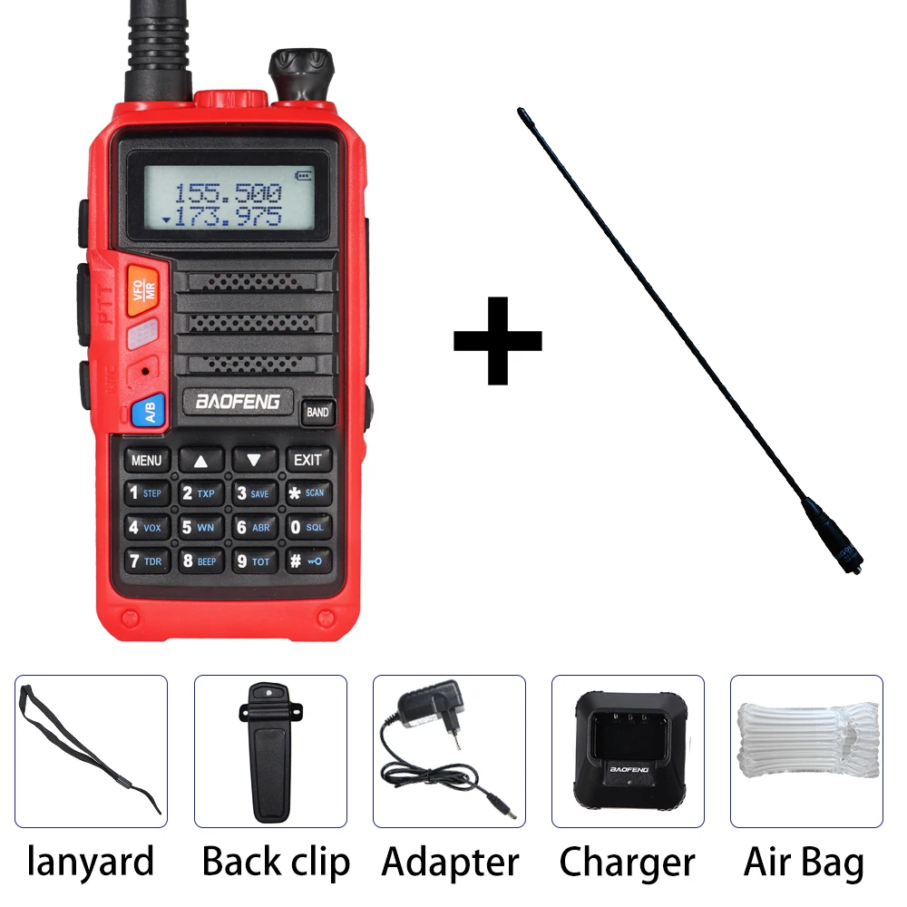 Air With 771 Baofeng UV-5R Pro двухстороннее радио Двухдиапазонная Высокая мощность 8 Вт рация UV5R Pro FM трансивер портативный CB радио обновление UV 5R - Цвет: Air With 771