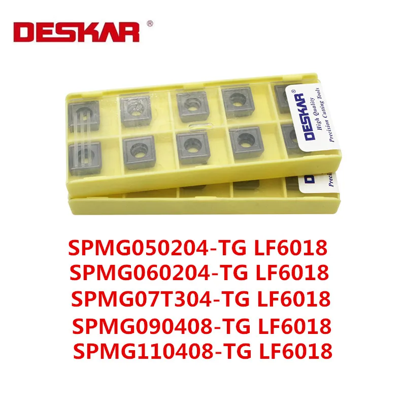 10 DESKAR SPMG050204 SPMG060204 SPMG070308 090408 110408-TG LF6018 U просверленные вставки карбида используется для нержавеющей стали
