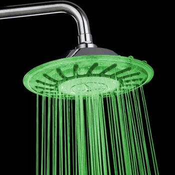 

Shower Head Led Temperature Round Shower Top Spray From The Power-controlled Temperature Tri-color L1010