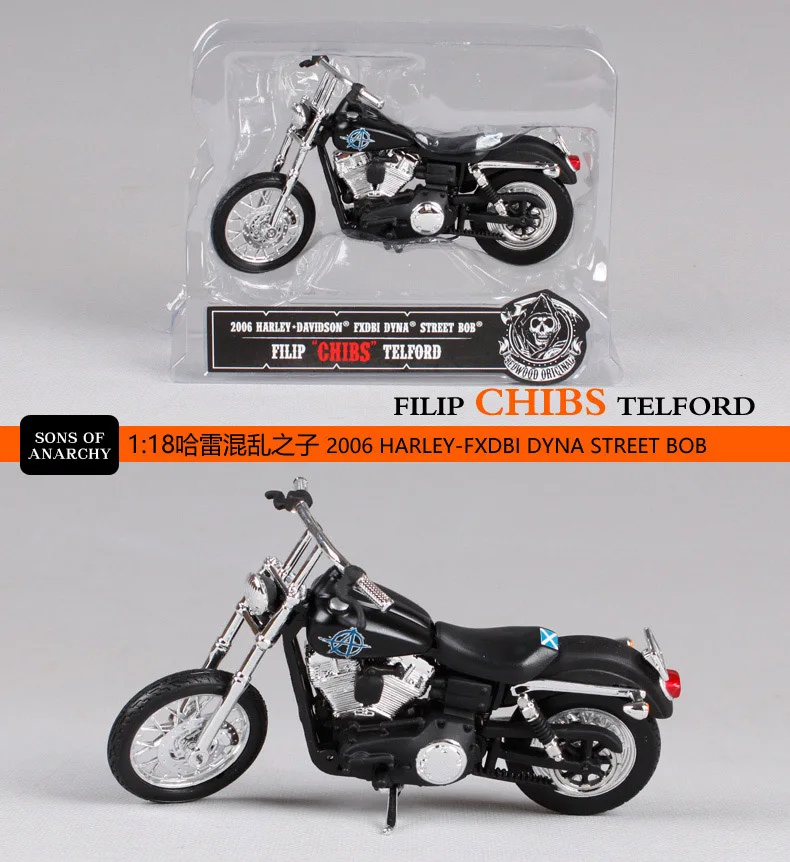 Maisto 1:18 Harley Davidson SONS OF anarchia мотоцикл металлическая модель игрушки для детей подарок на день рождения Коллекция игрушек