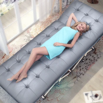 

Folding Bed Winter/Summer Nap Couch Recliner Chair Fishing Beach Cushion Cover Mattress Bed Laying Siesta Deck Chair