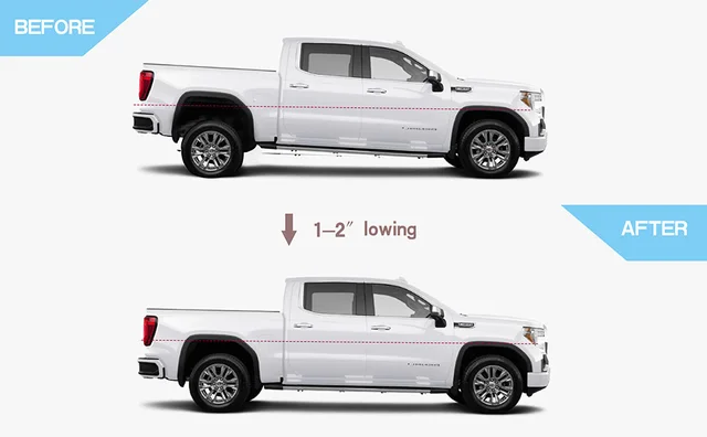 Replaces 710515 Suspension 1-1.5" Rear Drop Lowering Shackle Kit Compatible With Chevy Silverado 1500 2wd 4wd Truck 1988-2018, GMC Sierra 1500 2wd 4wd Truck 1988-2018 In | Whizz - Foto 11