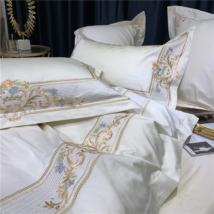 Discount Free Shipping Chinese Troditional Embroidery Home Textile 100% Pure Egyptian Cotton Luxurious High-Level Villa 1.8m Bedding Set 13
