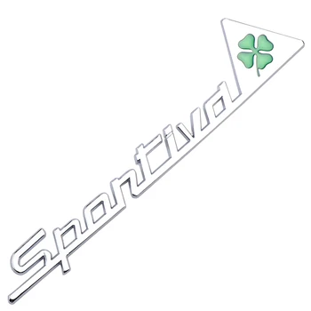 

Metal Sportiva Quatrefoil Green Delta Car Side Fender Emblem Badge Sticker for Alfa Romeo 4C 8C 156 166 159 Giulietta Spider GT