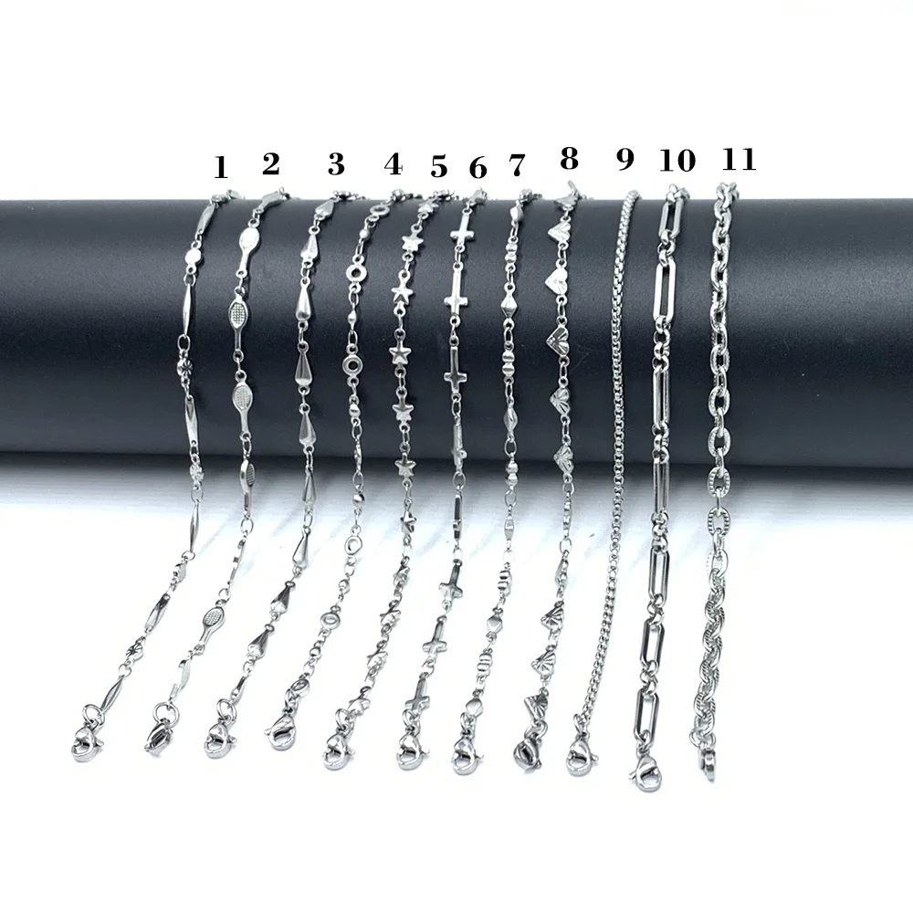 USENSET 11 Styles Charm Bracelet Necklace Women Jewelry Stainless Steel Rope Chains Stars Bangles Never Rub Off Bracelets Gifts bracelet jewelry