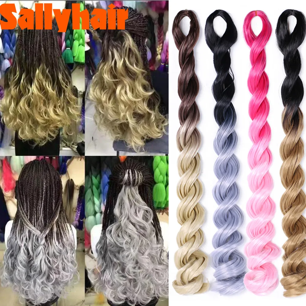 Sallyhair длинные волнистые волосы для наращивания синтетические плетения с
