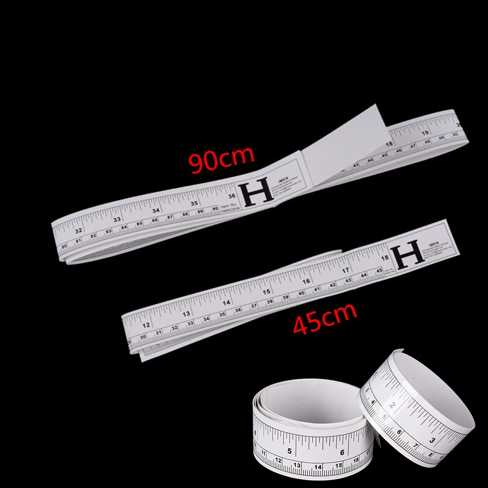 45//90cm Vinyl Metric Measure DIY Self Adhesive Measuring Tape Soft Ruler ÁÁ